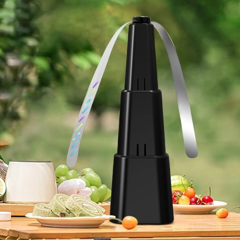 Fans Fly for Tables, Bug Fans with Holographic Blades, BBQ, Restaurant, Party, Indoor and Outdoor,Keep Flies Away From Picnic