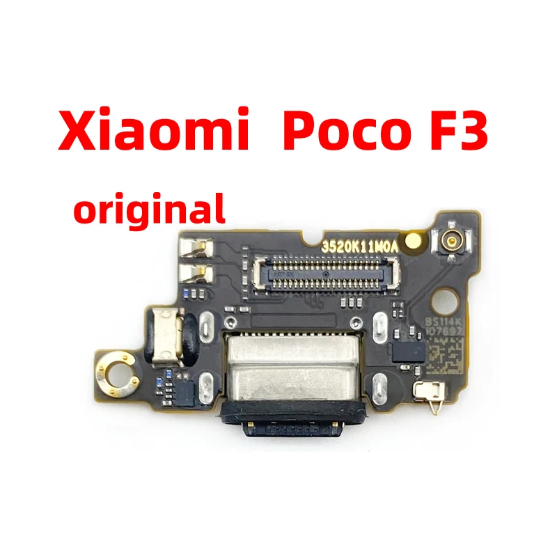 Original For xiaomi poco F3 Dock Connector USB Charger Charging Port Flex Cable Board Replacement