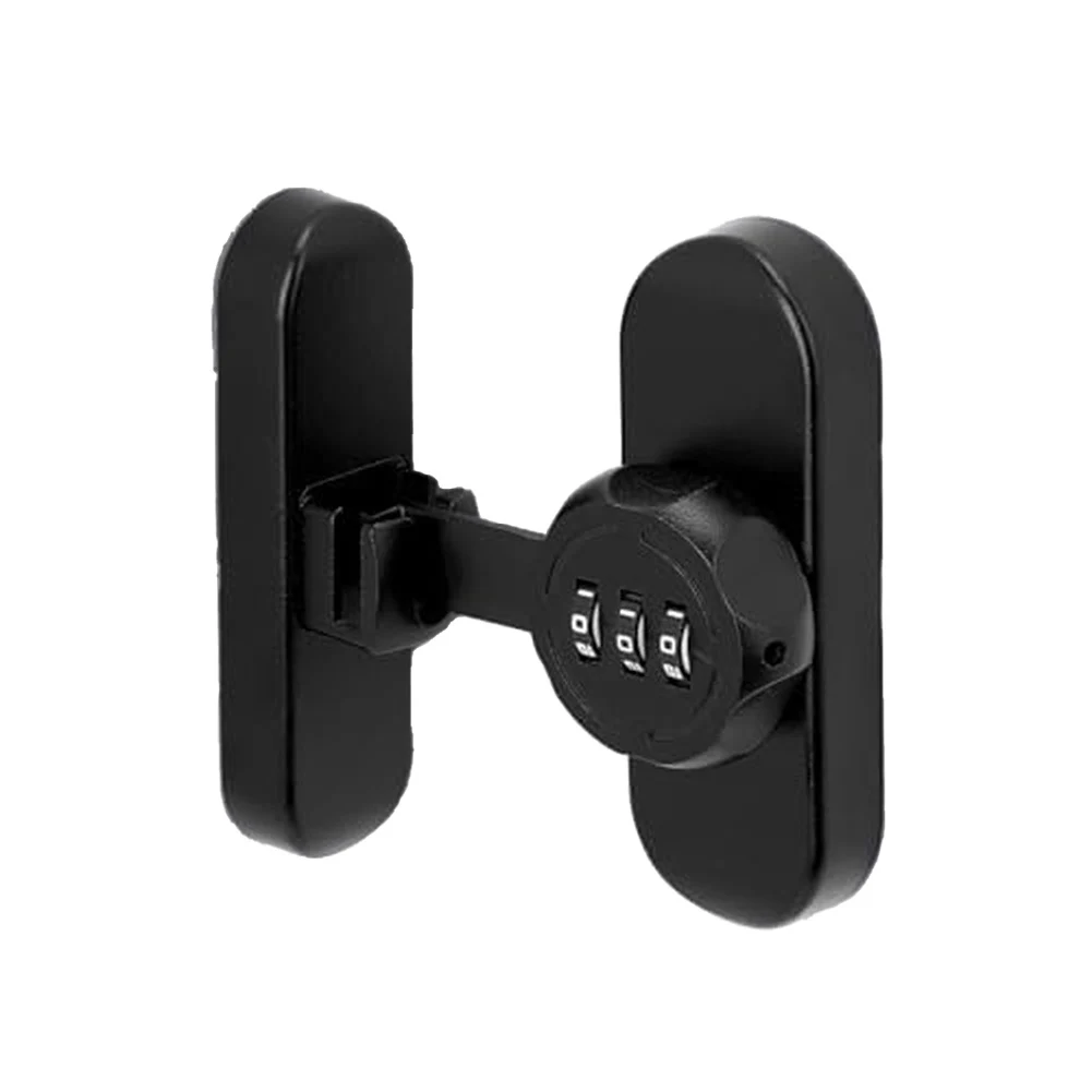 Zinc Alloy Sliding Door Lock with 3 Digit Combination for Cabinets and Office Storage Units 90 mm x 70 mm x 28 mm Black - view 4