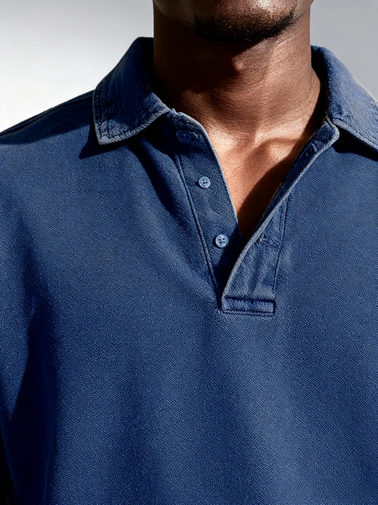 2025 Men Long Sleeve Polo Shirts Mens Breathable Tees Casual Golf Polo Shirt Lapel Collar Work T-Shirt Bottoming Pullover Tops