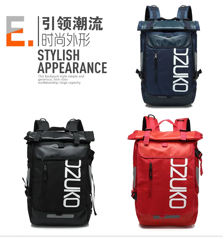 OZUKO Rucksack Männer 15,6 Zoll Laptop Wasserabweisende Schultasche für Teenager Casual Student Rucksäcke Männliche Reise Mochila Mode – Detail 23