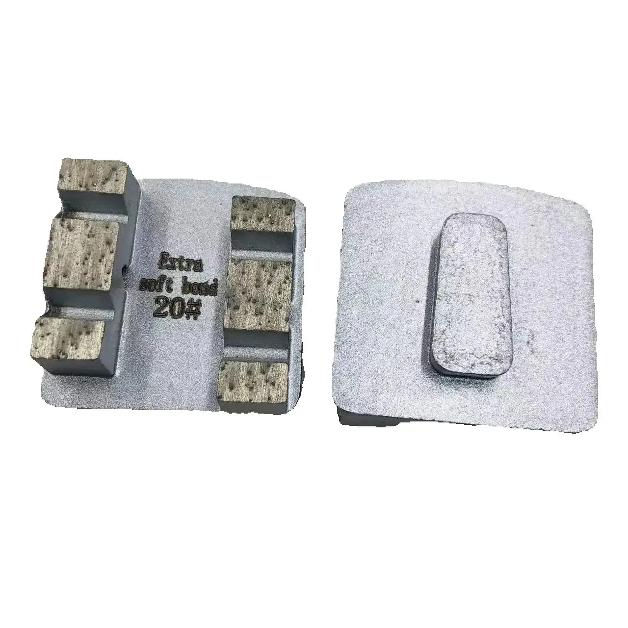 9 PCS Redi Lock Diamond Grinding Shoes Disc Two M Shape Segments for Concrete Terrazzo Floor Husqvarna Compatible Free Shipping
