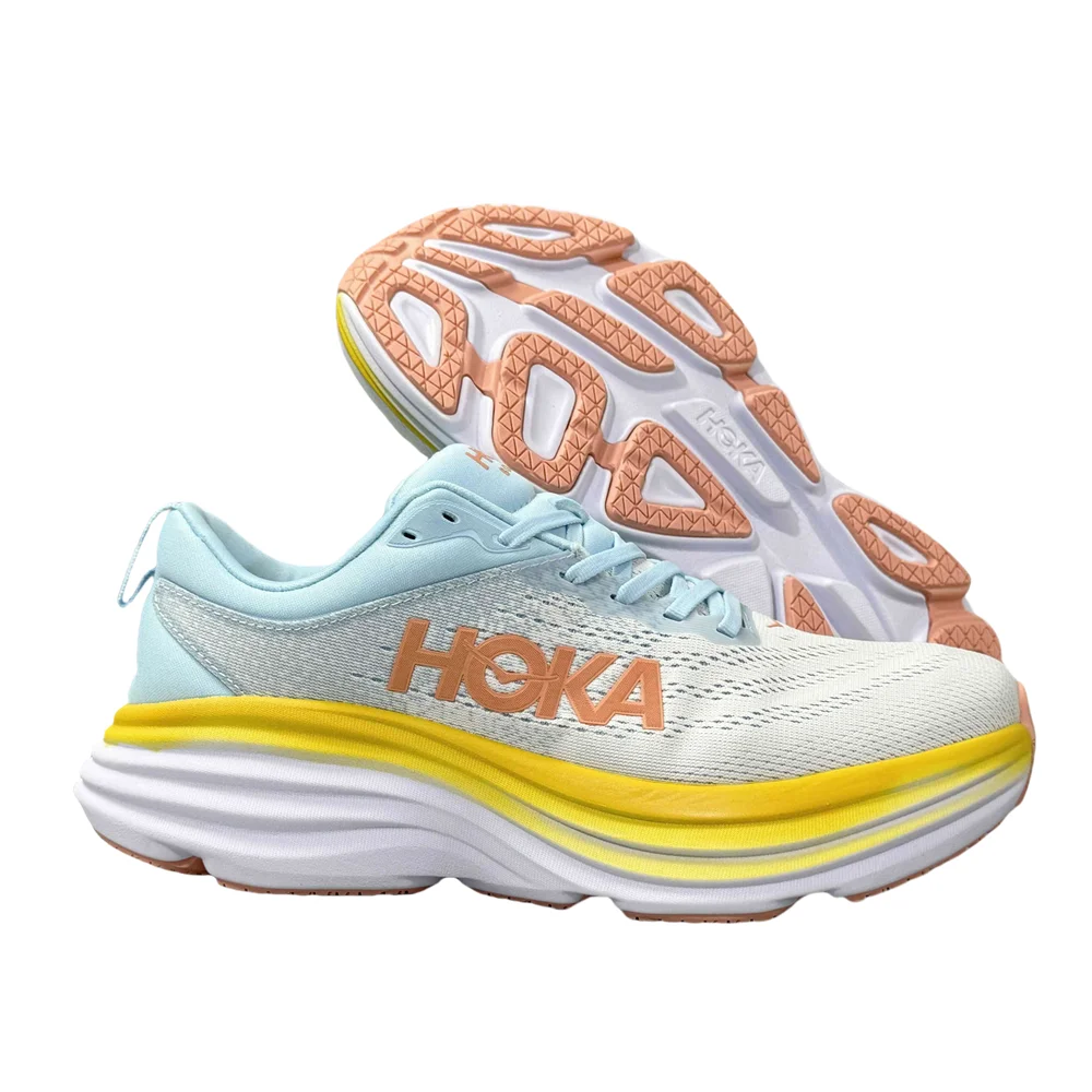 HOKA ONE ONE Bondi 8 Man and Women's  Comfortable Non-slip Wear-Resistant Mesh Breathable Sport Running Shoes 1127954-SSCA