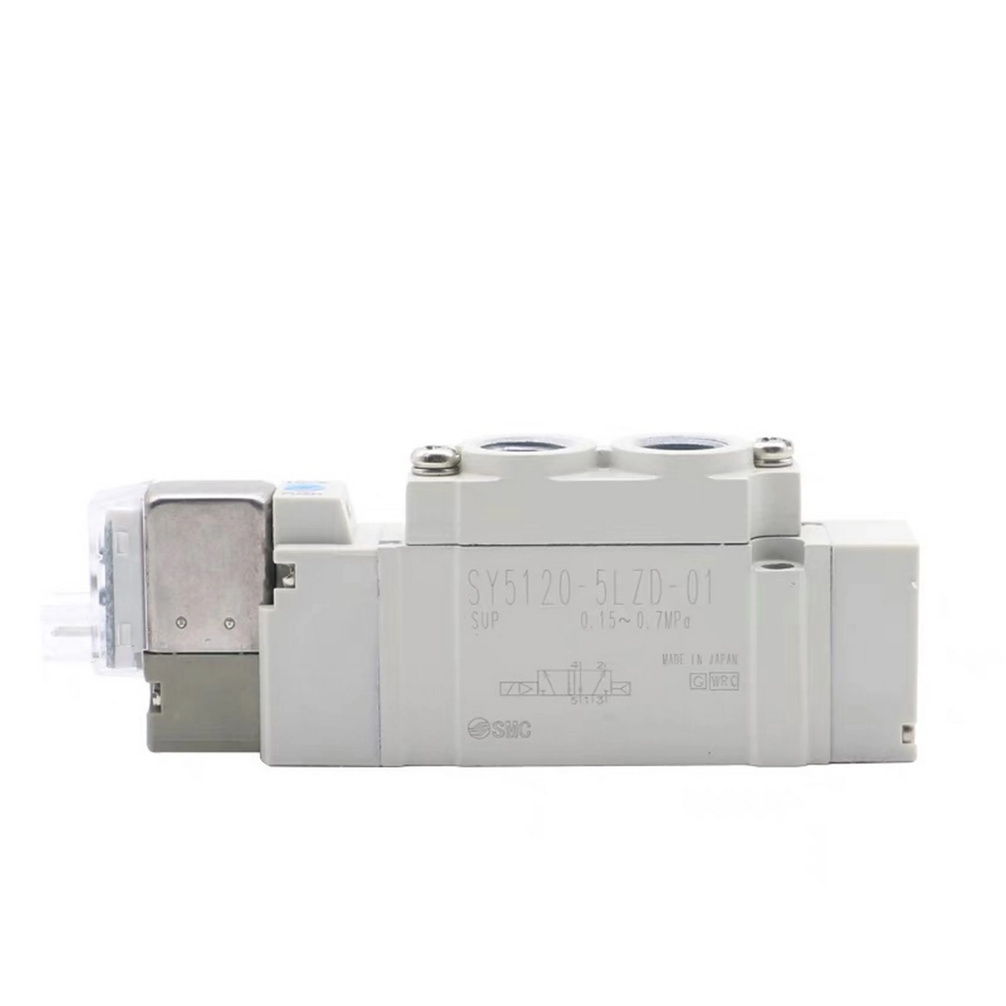 SMC-Válvula Solenoide de SY3320-6LZD-M5, centro cerrado de 3 posiciones, DC12V, M5 x 0,8