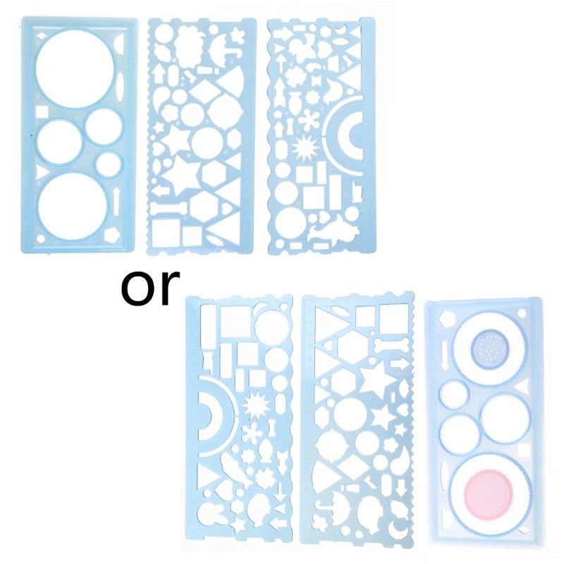 3 Stuks Tekening Heersers Caleidoscoop Stencils Heersers 30 Voor Creatieve Patronen Voor Jongen Meisje Kid Volwassen Diy Drawin