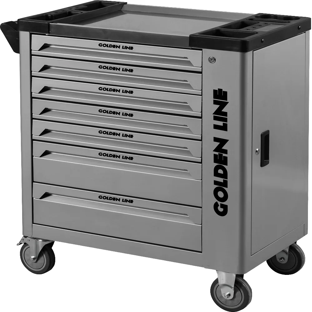 

Tool Cabinet Garage Storage Auto Repair Metal Workshop 7 Drawer Steel Carton Silver Box with Odm Tool 3 Years