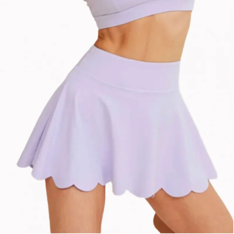 

Юбка-шорты с эффектом «второй кожи», облегающая, с защитой от просвечивания, плиссированная, для тенниса, фитнеса, велоспорта, однотонная, женская одежда для спортзала