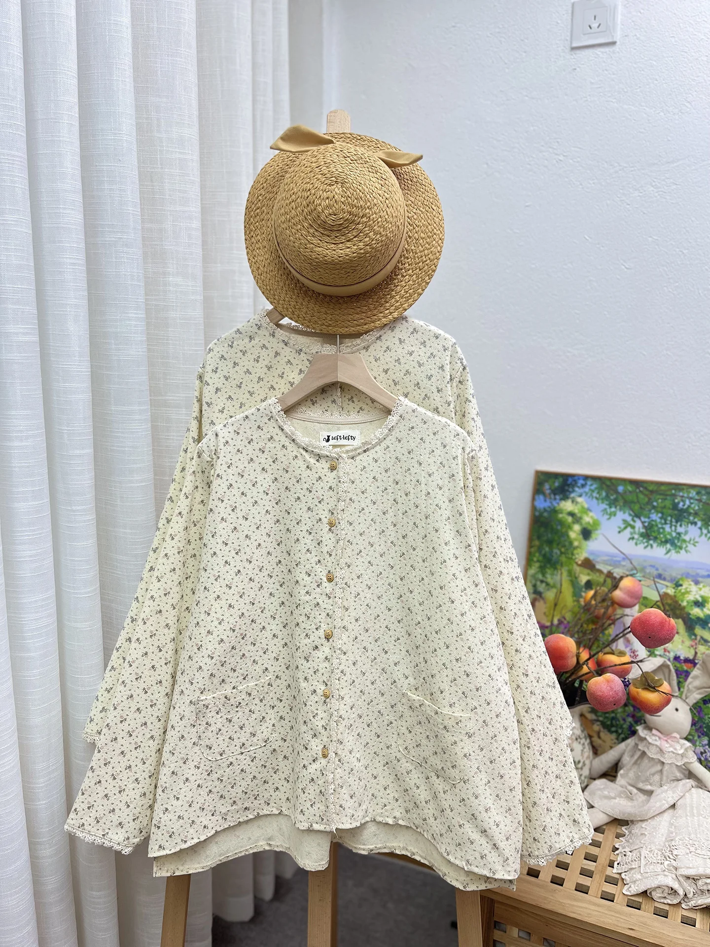 

Sweet Sle Loose Fit Long Sve Cotton irt round Ne ort Front Long Ba Открытый кардиган Топ для молодых женщин