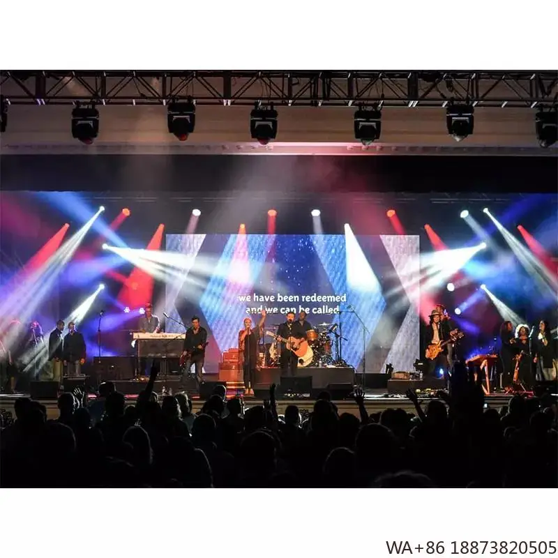 شاشة LED Vcore Best P3.91 HD شاشة خارجية فيديو جدار المرحلة تأجير الحفل شاشة 500*1000 ملم الإعلان #4