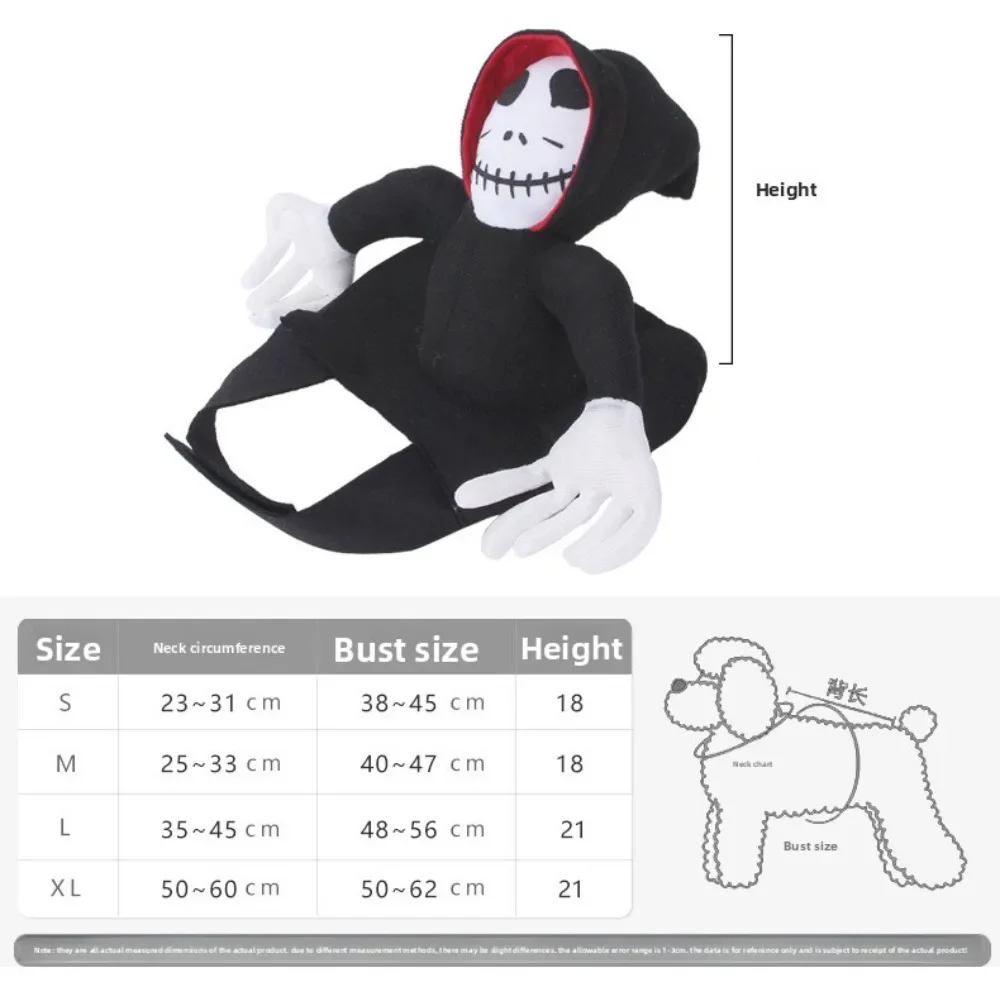 1 Stück Halloween-Kostüm für Haustiere, lustiges Geisterfahrer-Outfit für Hunde und Katzen, niedliches Geisterfahrer-Kostüm für Haustiere, Verkleidungskleidung für Partys und Cosplay. – Detail 2