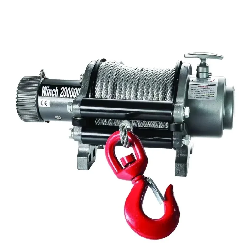 Electric Wire Rope Winch 12V DC Motor Steel Winch Off Road Vehicle Recovery Device 12V 24V Crane