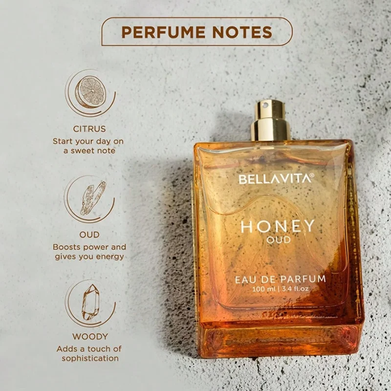 Honey Oud Perfume 3.4Oz 100ml Fragrância de longa duração para unissex ideal para presente de feriado