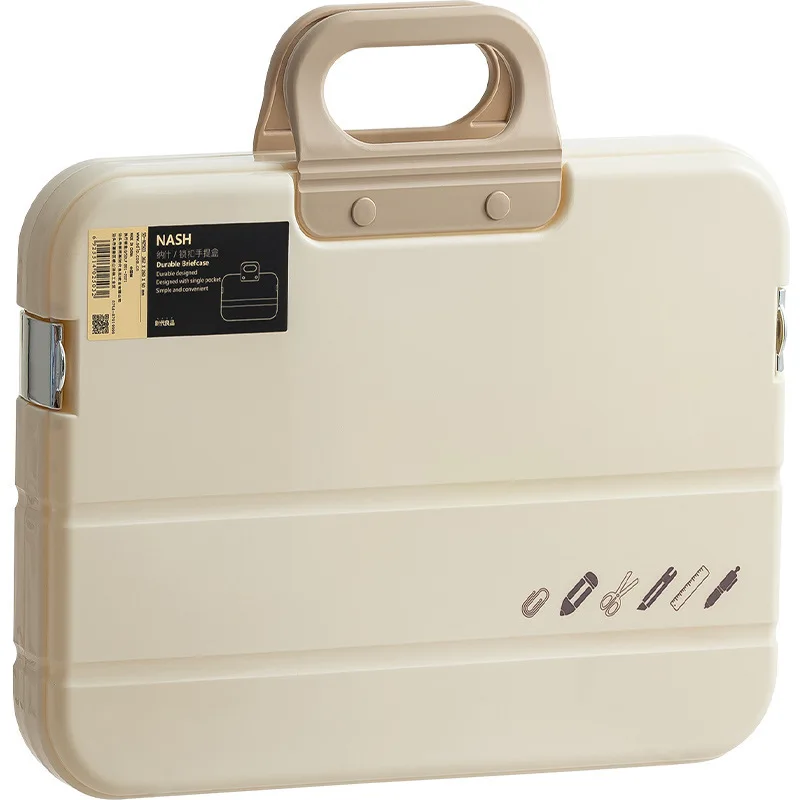 حقيبة مستندات بلاستيكية محمولة مطورة حديثًا، مجلد حقيبة الجهاز، حقيبة معلومات الخط A4، تخزين المواد الورقية للاختبار #4