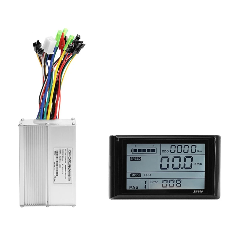 SW900 Electric Bike LCD Display Dashboard SM5+2PIN +20A Sine Wave Controller For Mountain Bike Modification Accessories