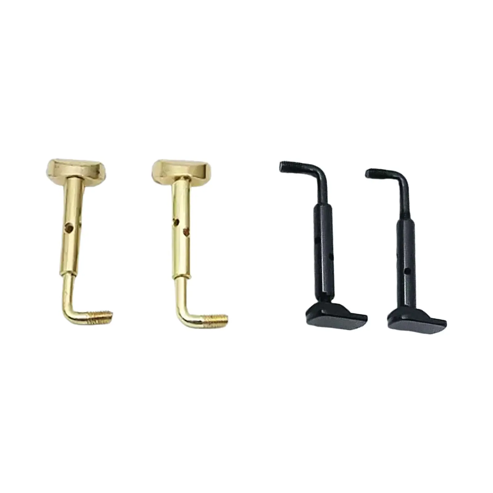 2x 4/4 Violin Chin Rest Clamp Screws Hardware Spare Parts Heavy Duty Violin Accessories Metal Split Hook Type Easy Installation