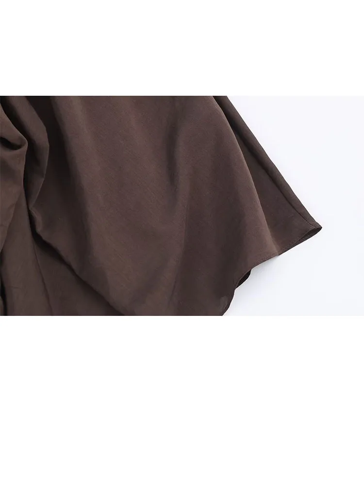 

HH Women's Fashion Solid Elastic Waist Asymmetrical Pleated Decoration Long Skirt Woman High Waist Casual Street Style Skirt