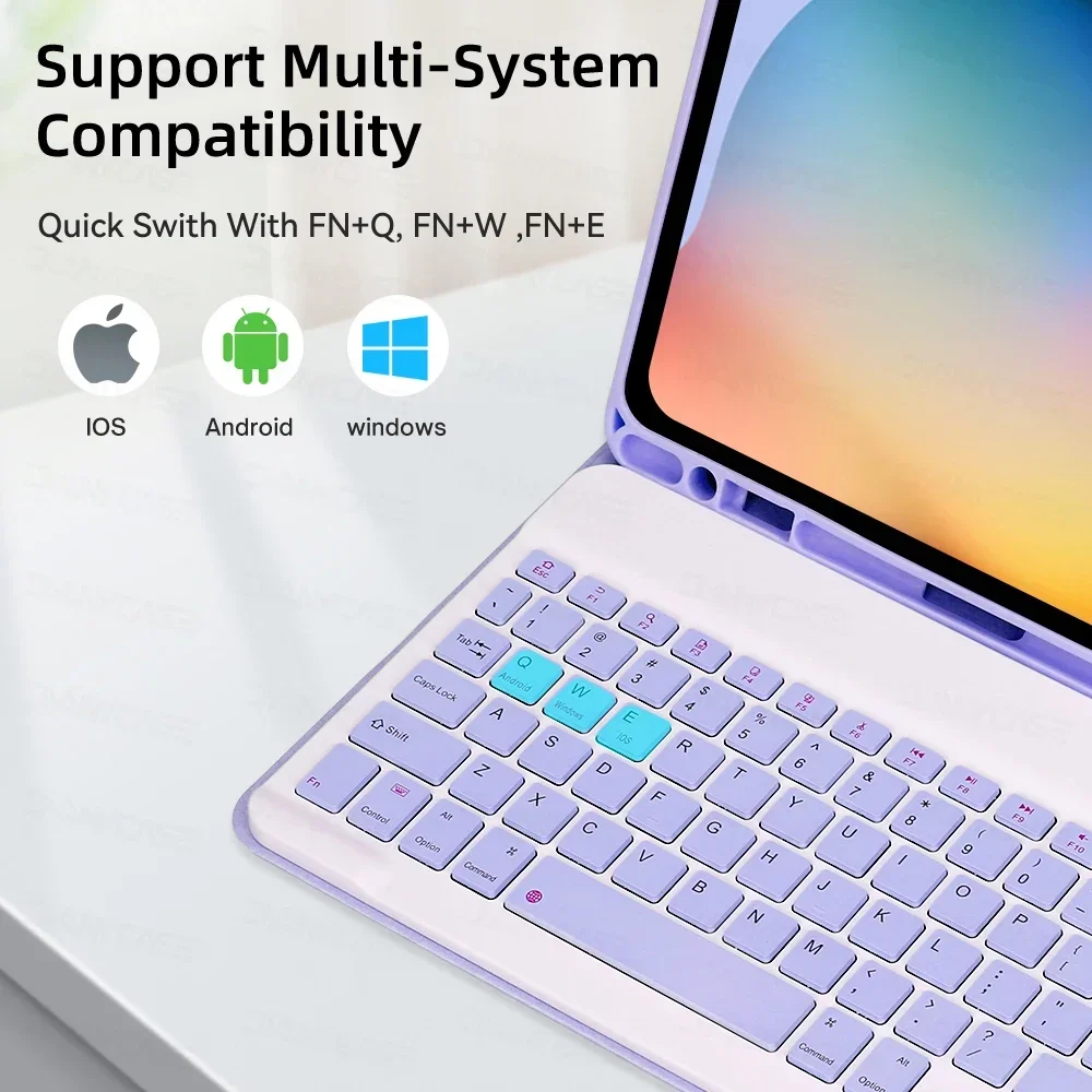 For iPad Keyboard with Case For New Ipad Air 11 M3 2025 Funda Separable Keyboard Cover