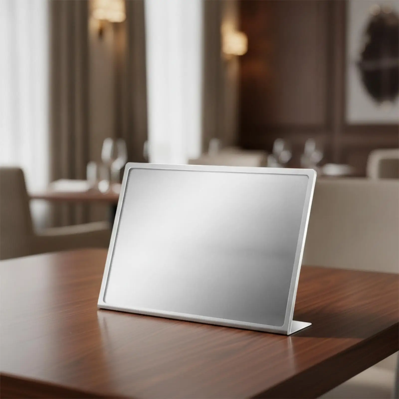 Freestanding Metal Menu Holder for Countertop Display Clear Acrylic Sign Stand for Restaurant Promotions