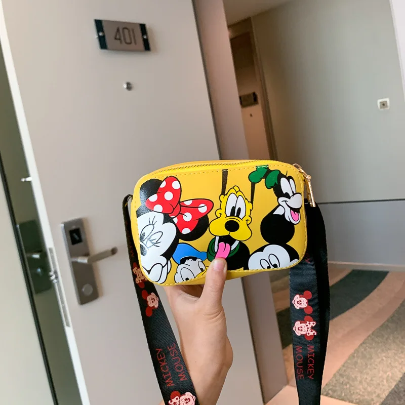 Disney-PlAAtureMouse Initiated Crossbody Bag for Kids, Cartoon Bag, Cute Coin Purse, Messenger Bag, Gift Bag for Girls, Fashion