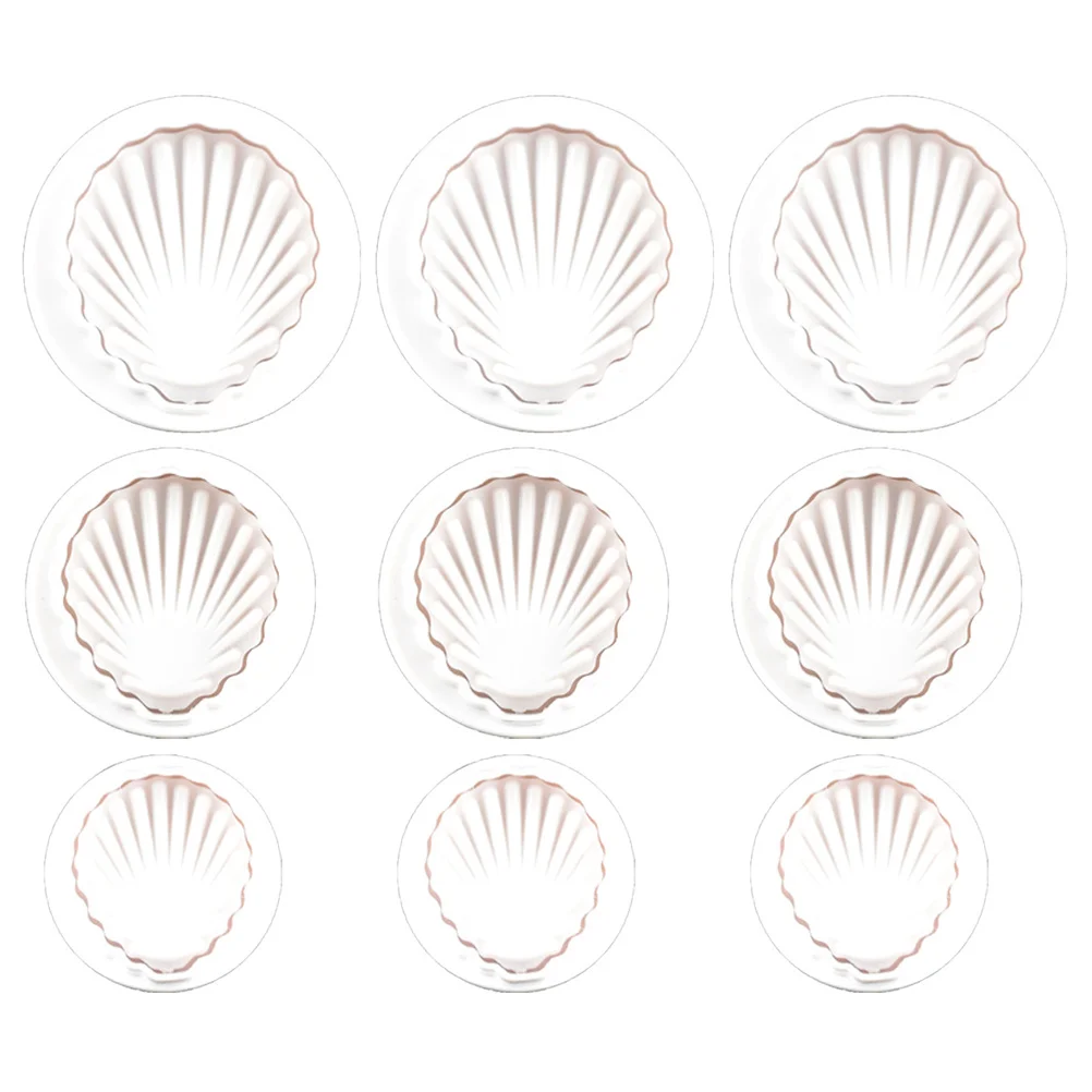 

9 PCS Tools Spring Die Fondant Shell Plunger Tart Mold Velvet Muffin Softies