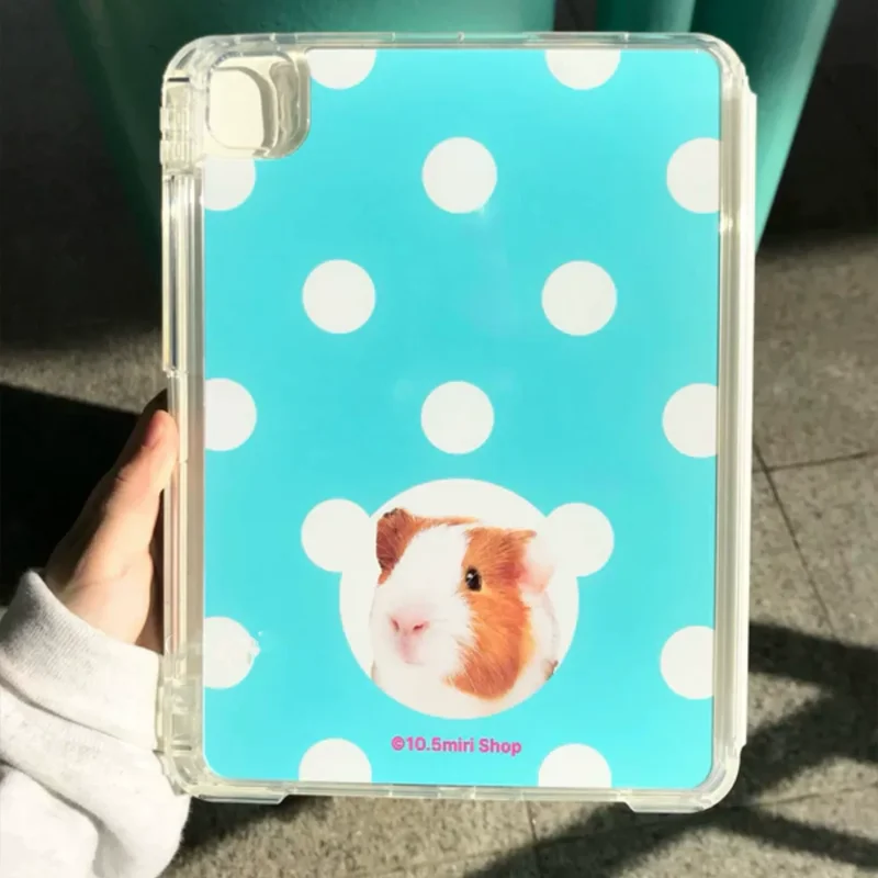 Advanced Cute Polka Dot Guinea Pig Tablet Case For iPad Pro 13 11th A16 12.9