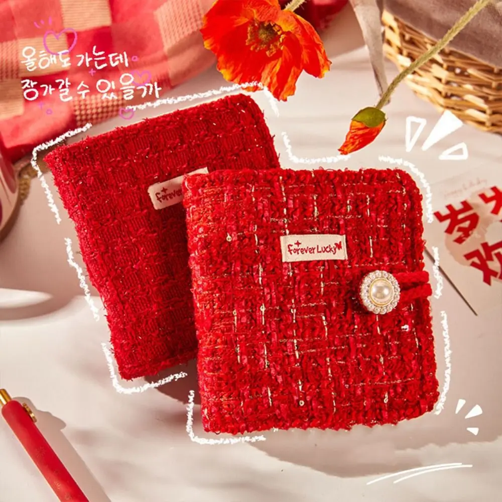 20 Card Position 3 Inch Postcard Organiser Portable Red Idol Photo Card Collector Tear Resistant Loose Leaf Card Album