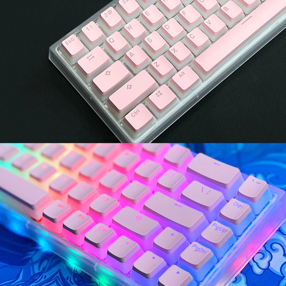 Teclas PBT con perfil OEM, kit de Teclado mecánico con 130 teclas Pudding para Cherry MX Switch, RGB, retroiluminado