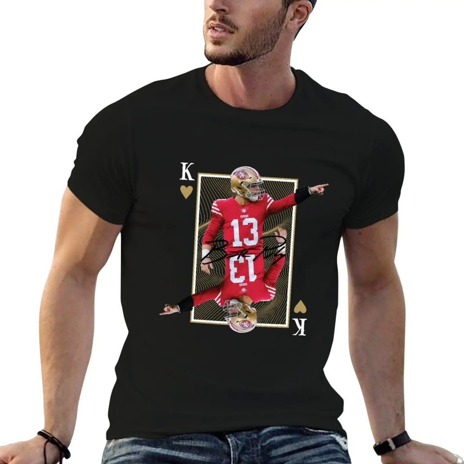 

Brock Purdy / King Card Edition T-Shirt graphic t shirts for man t shirts for man pack cotton T-Shirt