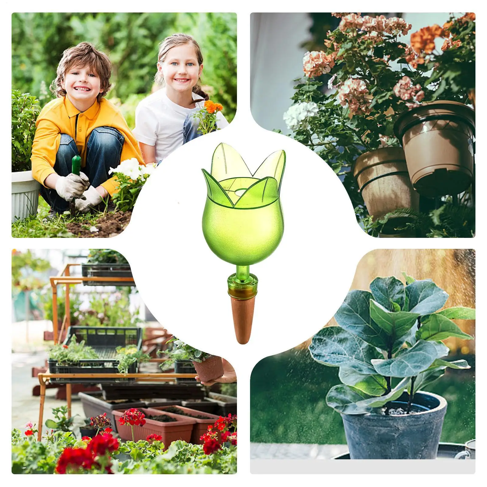 أجهزة سقي النباتات الذاتية نظام التحكم في الري بالتنقيط للمياه للنباتات نظام الري بطيئة الإصدار لأوتاد أواني السيراميك #4