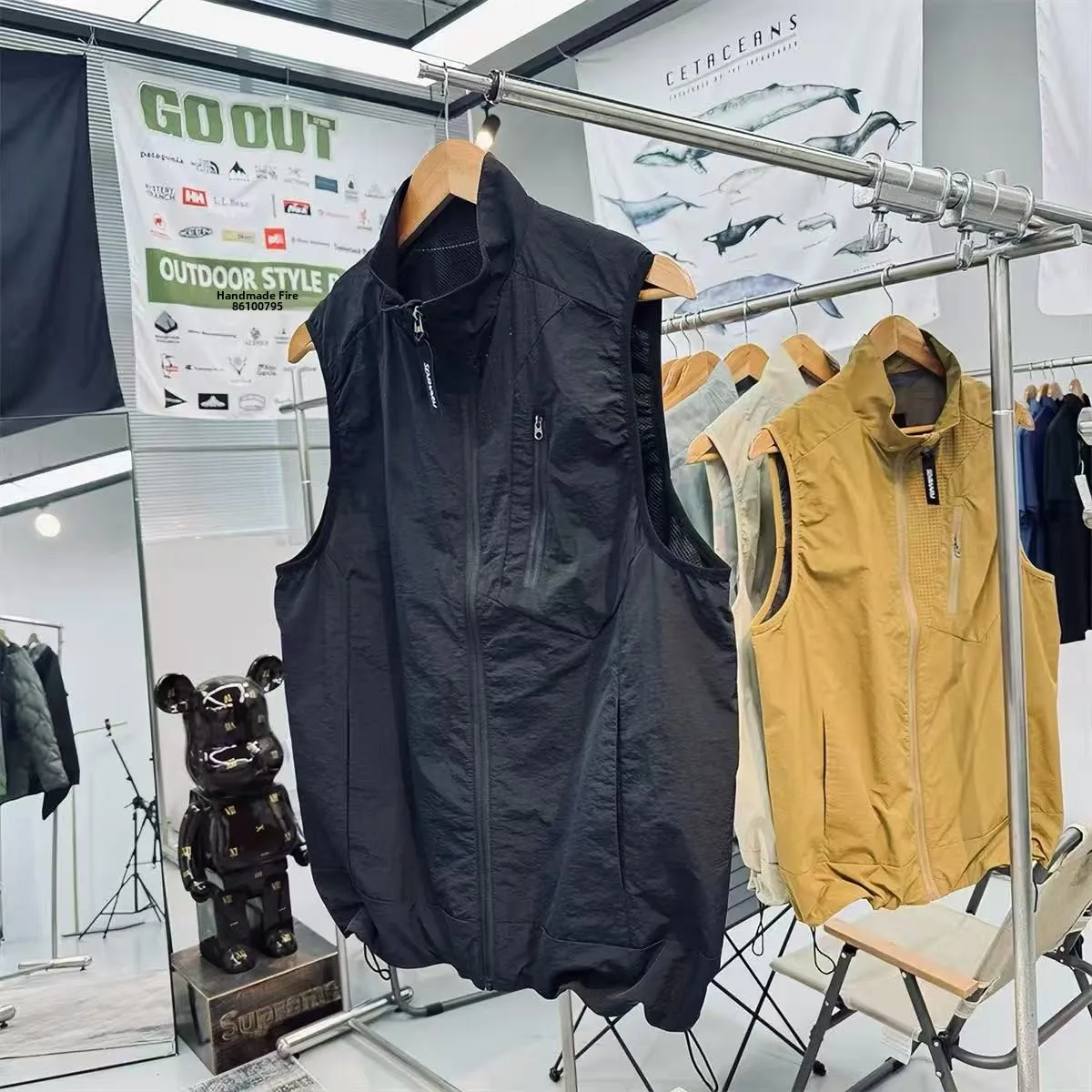 Outdoor Lightweight Quick-Dry Functional Stand Collar Vest Unisex Summer Mesh Breathable Zipper Pocket Vest Sleeveless Jacket