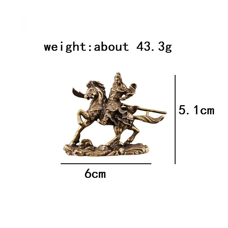 النحاس الصينية إله الثروة ركوب الخيل غوان قونغ تمثال إكسسوارات ديكور منزلي النحاس مكتب عمل ديكور بوذا الحلي