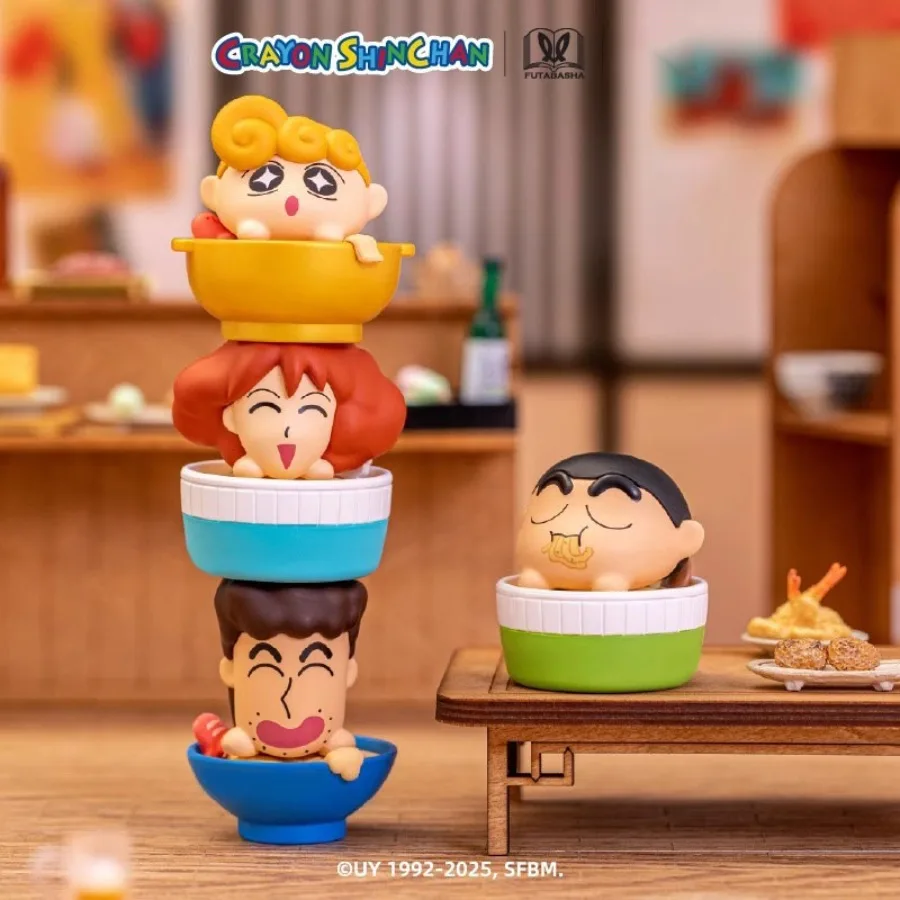 

Genuine Crayon Shin-chan Ramen Series Stacking Blocks Blind Box Trendy Toys Stacking Blocks Birthday Gift Desktop Decor Kid Toys