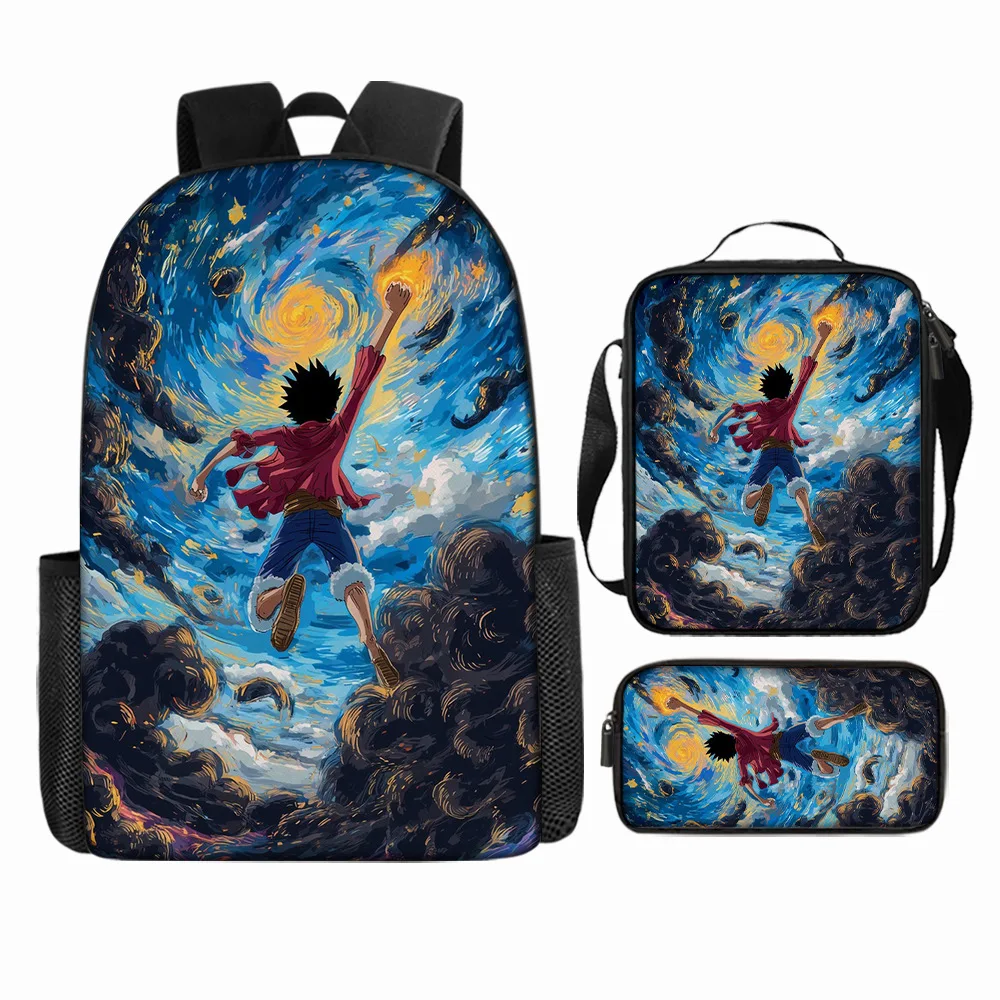 

Luffy Cool Monkey D Backpack for Men Women Fashion book bag School Work Daypack Anime One-Piece College Shoulder Bag boys Gift
