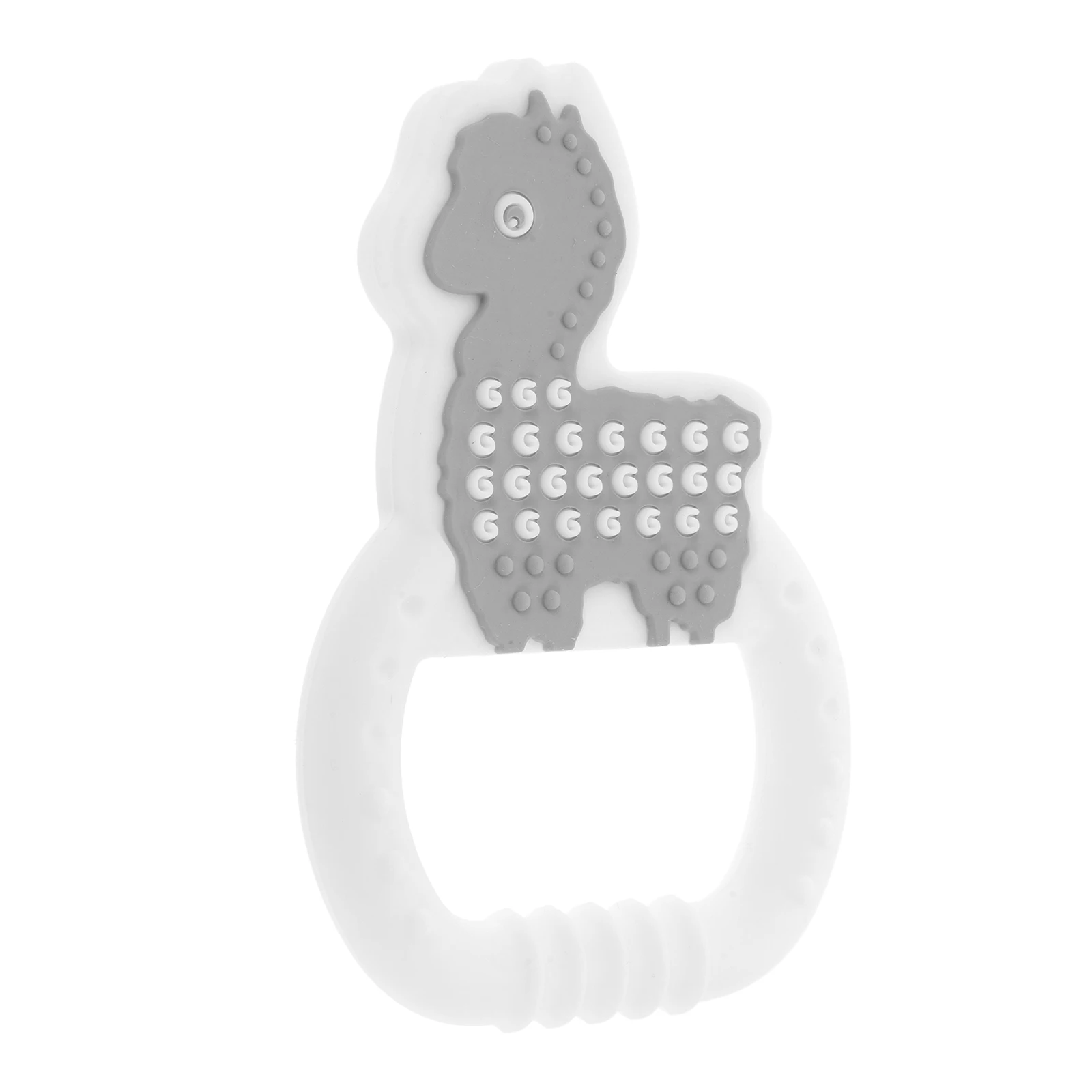 

Adorable Baby Molar Sensory Teething Ring Cartoon Design Infant Chewing Plaything Teether Lightweight Easy Grip Portable
