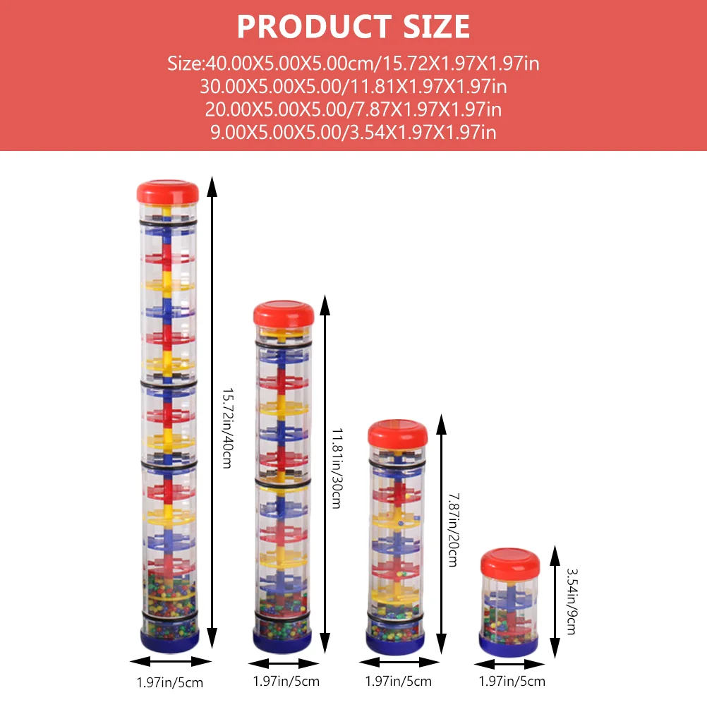 4-delige regentelefoongeluidsspeelgoed Rainmaker muziekinstrumenten kinderen regenboogzuiging cognitief speelgoed