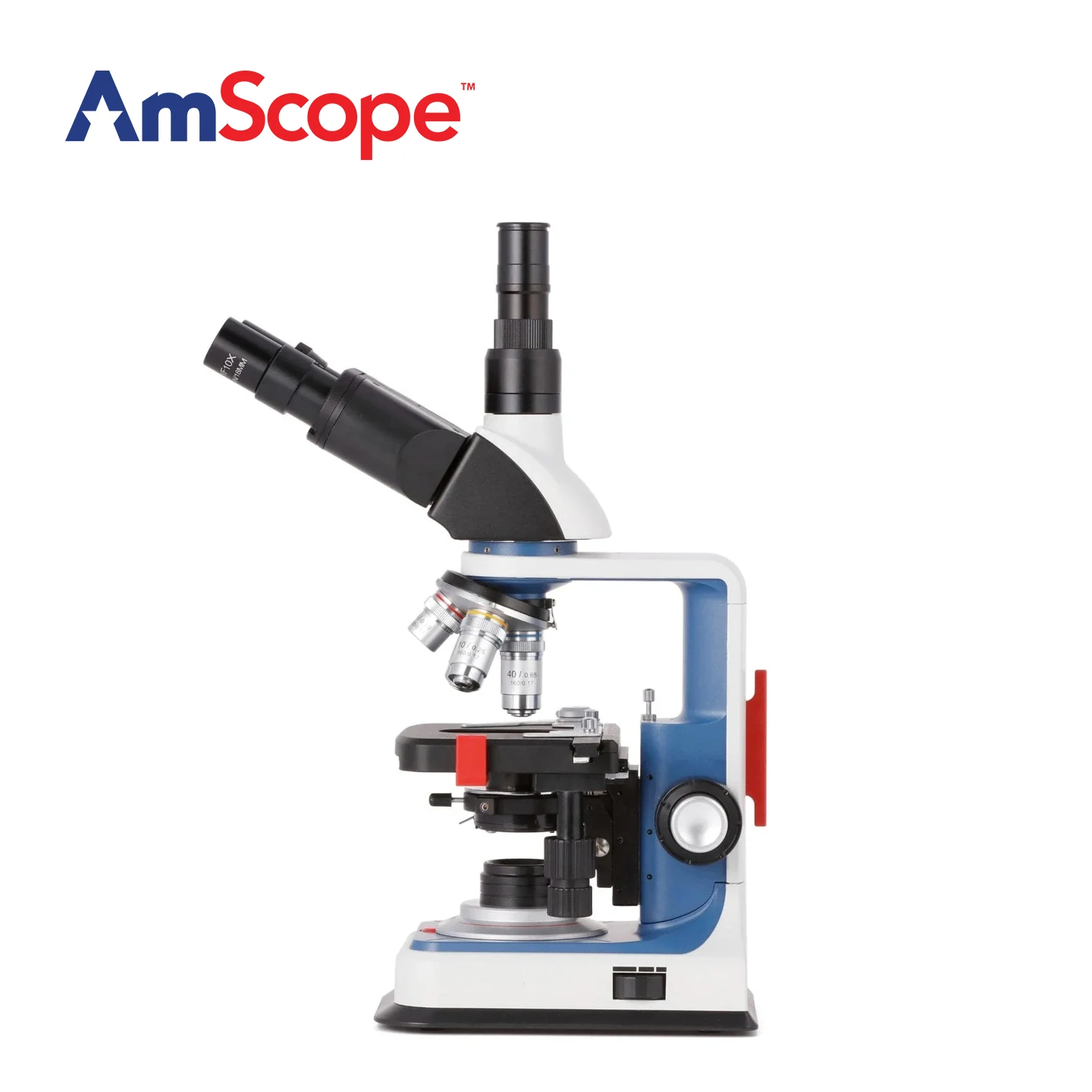 AmScope T120C-R Series USB-C Rechargeable Student Trinocular Compound Microscope