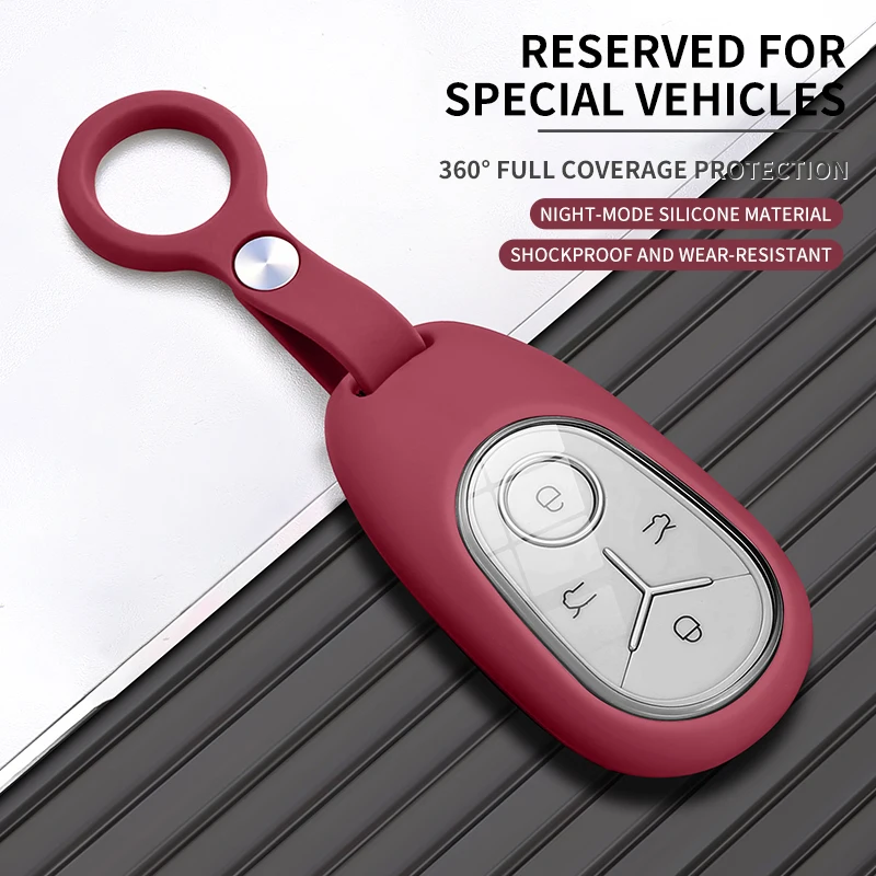 High-End Silicone Key Cover for Geely Star Wish Ultra Dream Version, All-Inclusive Car Key Fob Case
