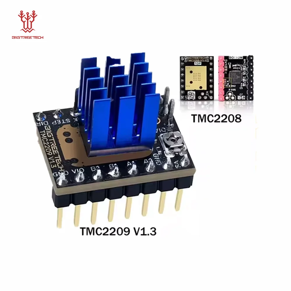 

Драйвер шагового двигателя BIGTREETECH TMC2209 V1.3 TMC2208 UART Драйвер VS TMC2130 для SKR V1.4 SKR 2 Mini E3 Ender 3 Запчасти для 3D-принтеров