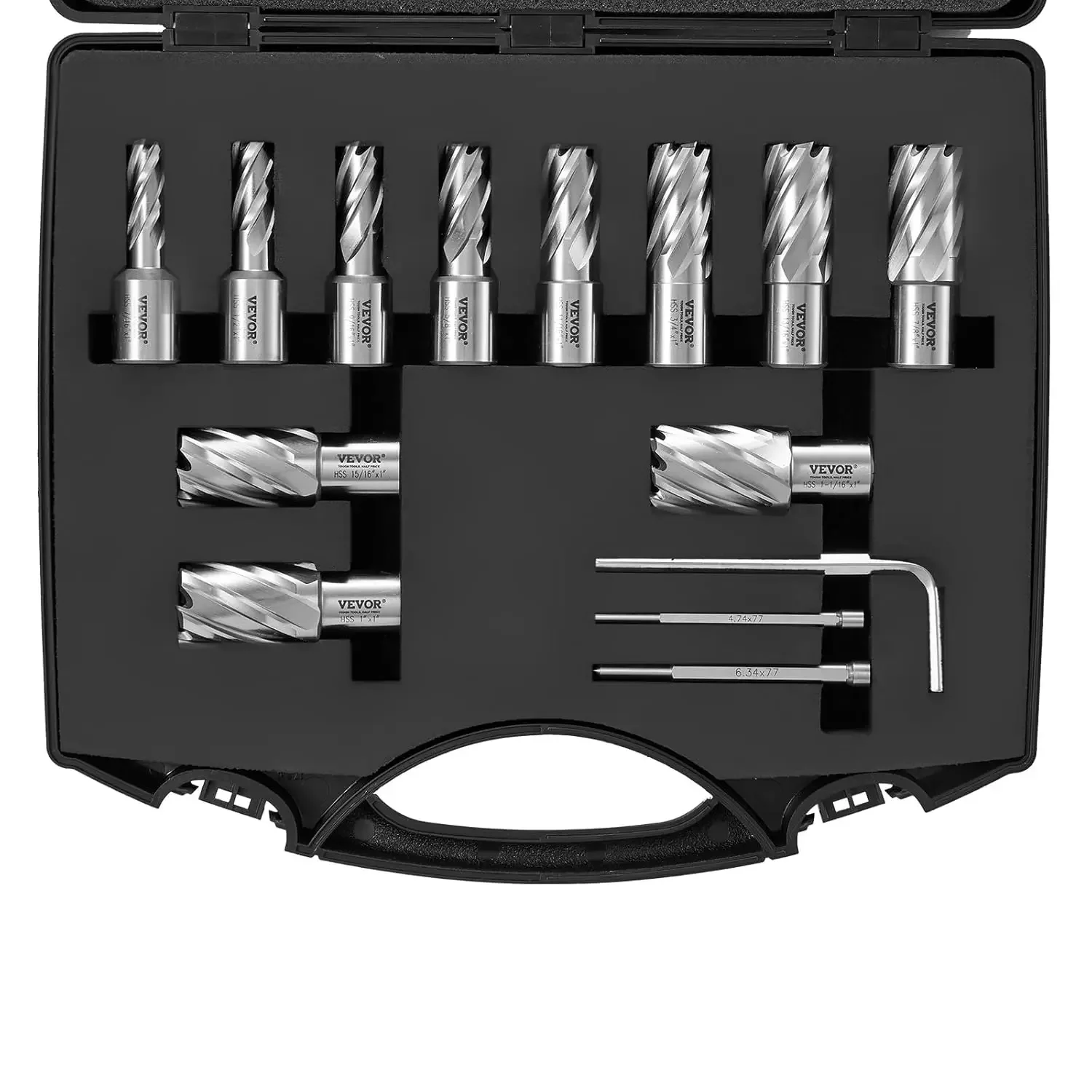 Annular Cutter Set, 13 pcs Weldon Shank Mag Drill Bits, 1