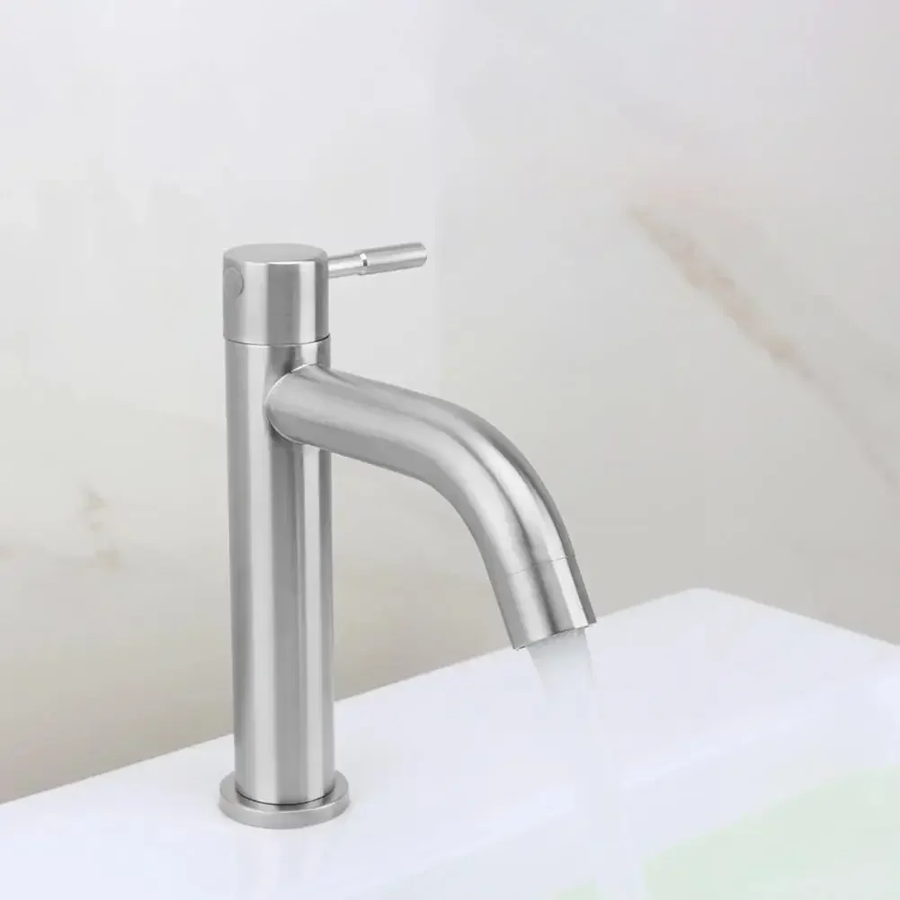 

Hotel Kitchen Basin Faucet Faucet Showers Anticorrosion Antirust Bathtubs Black Faucet Silver 304 Stainless Steel