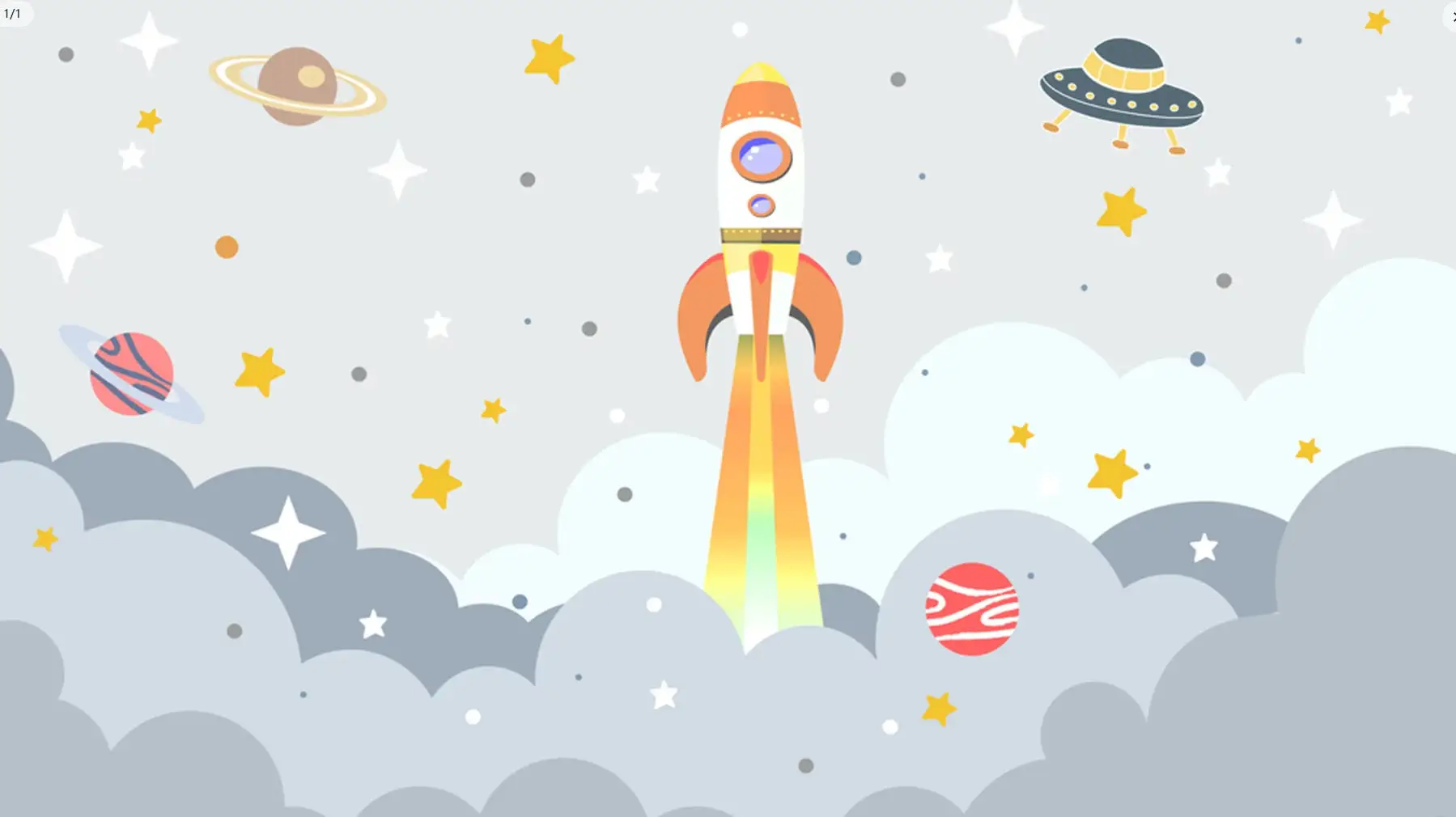 Custom size wallpaper, simple hand-painted space rocket mural, children\'s room, girls\' bedroom, cartoon starry sky planet mural