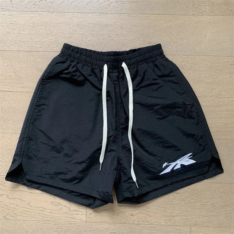 2024 New American Fashion Brand High Street Retro Sports Casual Shorts Quick-Drying Men's and Women's Summer Hot Real Shot Spot