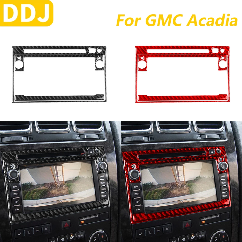 

For GMC Acadia 2007-2012 Carbon Fiber Center Console Navigation Screen Panel Decorative Cover Car Accessories Decoration Sticker