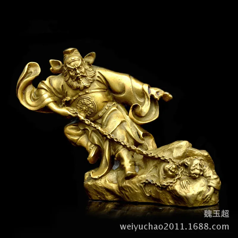 Brass Tianshi A Gift Of Happiness Zipper Zhong Kui Living Room Home Office Decoration Decorative Crafts