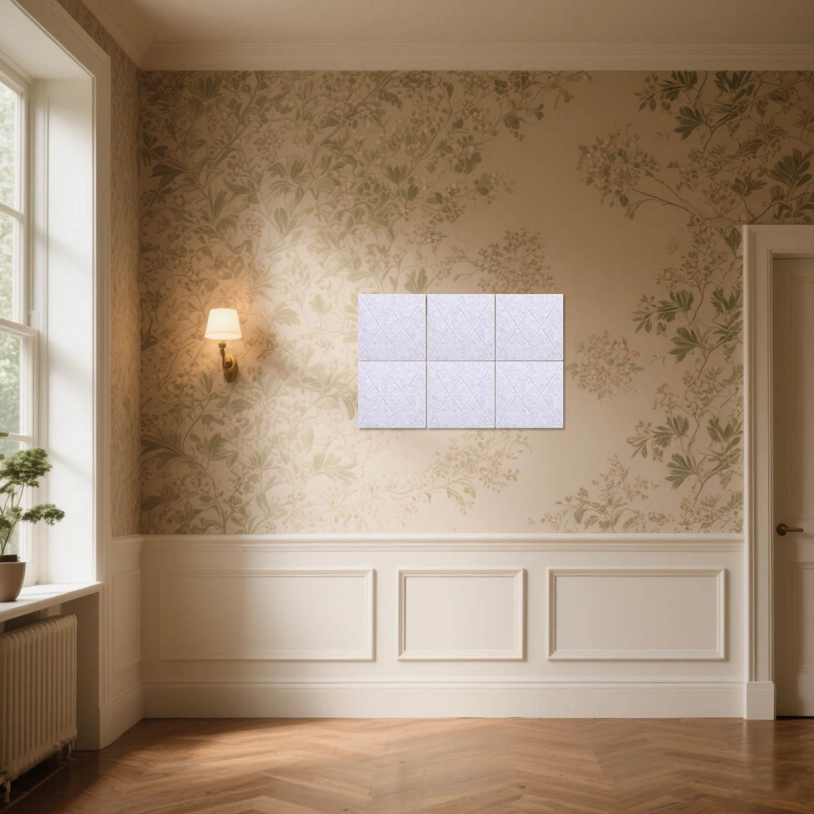 

6Pcs Felt Notice Board V-Shaped Stripe Design Sound Absorbing Panels for Home Office Classroom Decorative Wall Display Acoustic