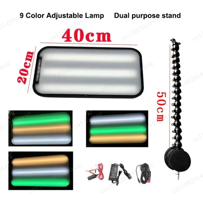 9 LED Paintless Dent Repair Light Board 3 Strips Line Lamp Auto Dent Inspection Reflection Tool For Car Body Repair