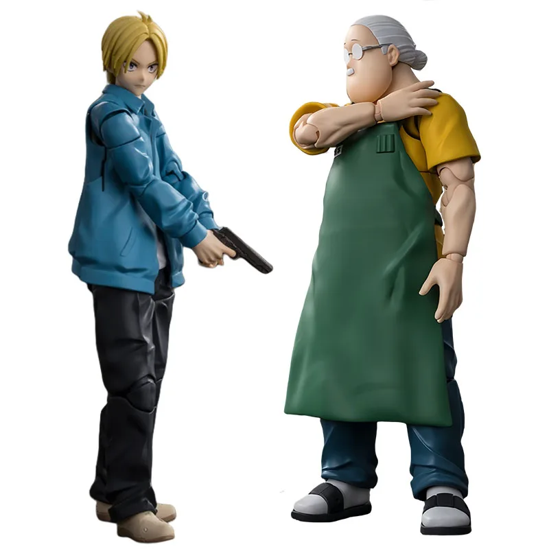 Bandai Original S.H.Figuarts Asakura Shin & Sakamoto Tarou Anime Action Figures Toys for Boys Christmas Gift Collectible Model