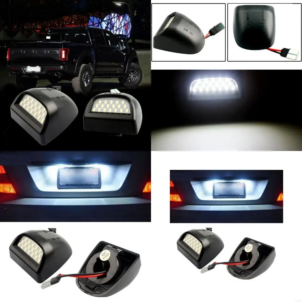 

Bright Car License Plate Lamp Weatherproof Material Quick Mount Design