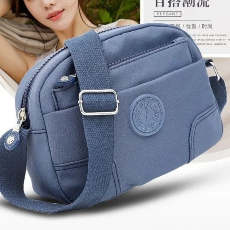 Fashion Casual Nylon Cloth Messenger Bag for Women Shoulder Bags Multi Layer Female Crossbody Bags Waterproof Mother Bag Purse