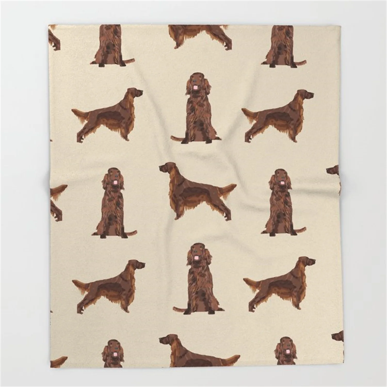 

Dog Cartoon Design Blankets Irish Setter Dog Throw Blanket Home Primitive Decor Throw Blanket for Sofa Free Shipping